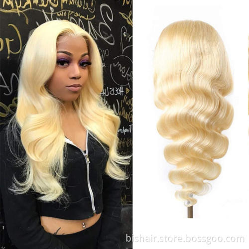 Low price wholesale price613Body Wave Front Lace Wig Real Human Hair 10a Brazil 13x4 Blond Lace Front Wig 180% Density Baby Hair